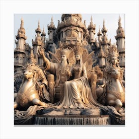 Statue Of Kings And Queens Canvas Print