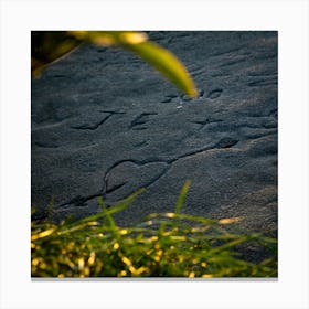 Love Written In The Sand Canvas Print