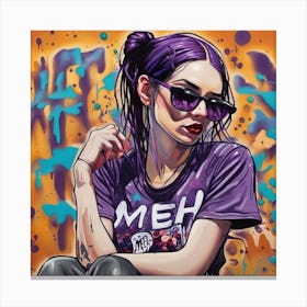 Graffiti Girl Canvas Print