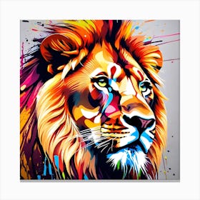 Colorful Lion Canvas Print