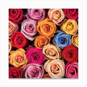 Colorful Roses Background 13 Canvas Print