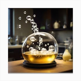 Bubbles In A Glass Canvas Print