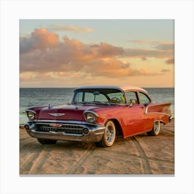 Sunset At The Beach Canvas Print