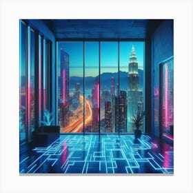 Futuristic Cityscape 32 Canvas Print
