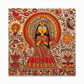 Indian Painting Madhubani Painting Indian Traditional Style 1 Canvas Print