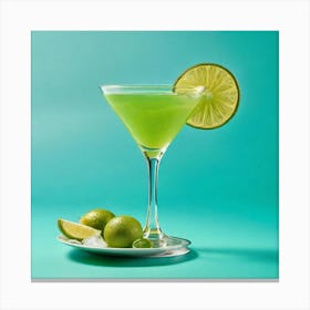 Lime Martini Canvas Print