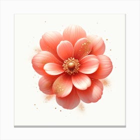 Pink Dahlia Flower Canvas Print