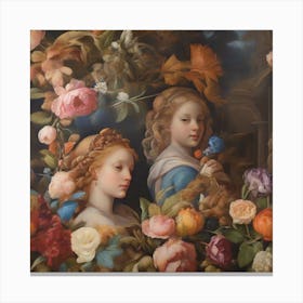 Renaissance-style: Two sisters Canvas Print