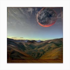 Landscape With A Moon Canvas Print