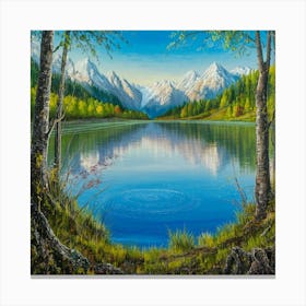 Lake In The Mountains 17 Canvas Print