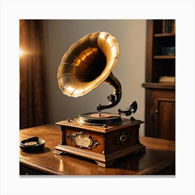 Melodies of the Past: The Classic Gramophone Canvas Print