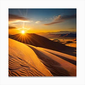 Sunset In The Desert Canvas Print