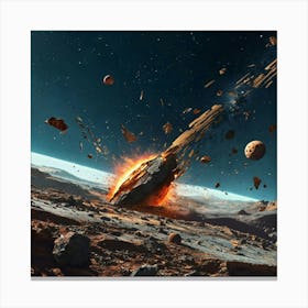 Asteroid Impact 1 Canvas Print