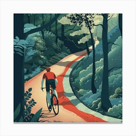 Bike Ride In The Woods Canvas Print