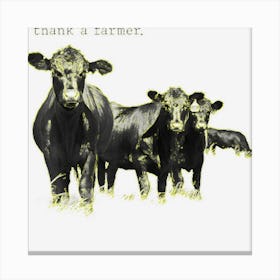 Thanksgiving Farm Animals Lover Highland Cow Farmer Canvas Print