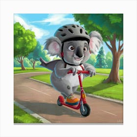 A Charming Illustration Of A Koala Wearing A Helme Qtl4usc7s4yef3xx65w4kq Mjwsgyj5sscqgfzhoz4s9w Canvas Print