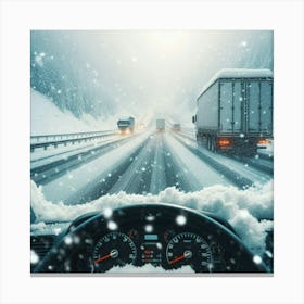 Snowy Road 1 Canvas Print