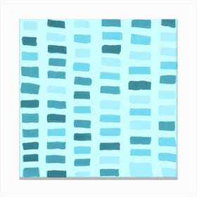 Painted Color Block Window Pane In Mint Canvas Print