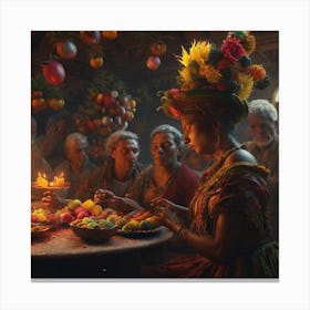 Colombian Festivities Perfect Composition Beautiful Detailed Intricate Insanely Detailed Octane Re (21) Canvas Print