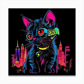 Cat In The City Canvas Print