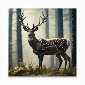 Deer In The Forest 232 Canvas Print