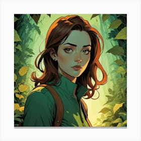 Girl In The Forest 2 Canvas Print