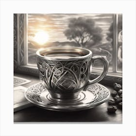Celtic Coffee Cup Canvas Print