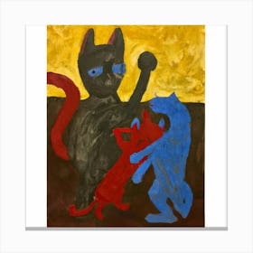 Cat Fight 1 Canvas Print