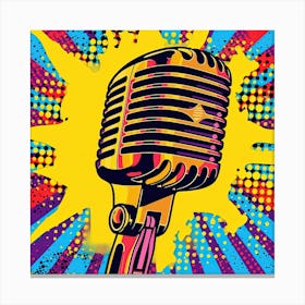 Pop Microphone Canvas Print