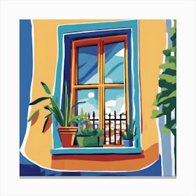 Lisbon Window in Matisse Style 1 Canvas Print