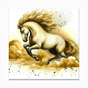 Golden Horse 8 Canvas Print