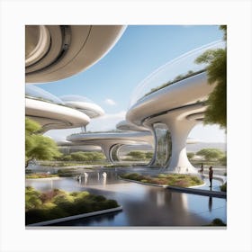 Futuristic City 275 Canvas Print