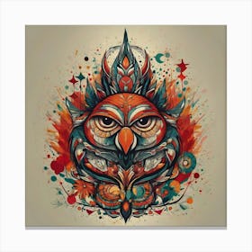 Owl Tattoo Canvas Print