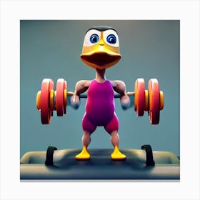 Duck With Weights Canvas Print