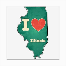 I Love Illinois Canvas Print