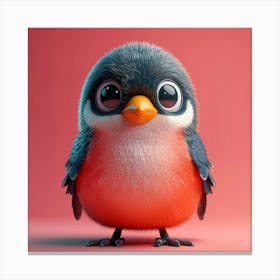 Cute Bird 3d Illustration Canvas Print