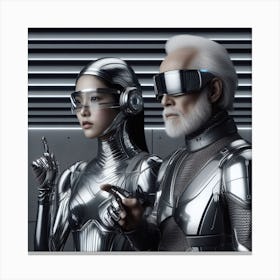 Futuristic Couple 8 Canvas Print