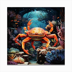 Crab In The Sea 1 Canvas Print