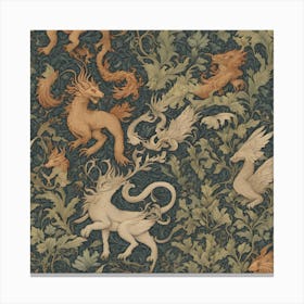 William Morris Prints Featuring Elaborate Designs Esrgan Canvas Print