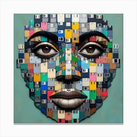 Floppy Disk Face Canvas Print