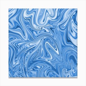 Blue Liquid Marble Canvas Print