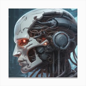 Robot Head 49 Canvas Print