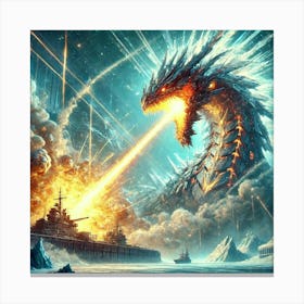 A Futuristic Sci Fi Depiction Of The Solaris Wyrm Plasma Lance Canvas Print