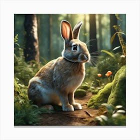 Rabbit In The Forest 90 Canvas Print