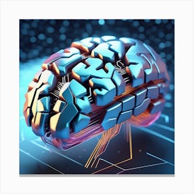 3d Rendering Of A Brain 15 Canvas Print