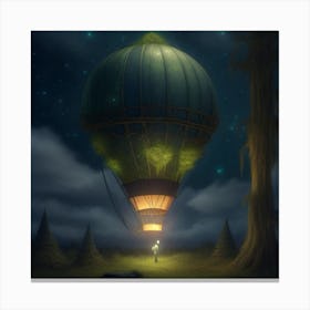 Dark Hot Air Balloon 3  Canvas Print