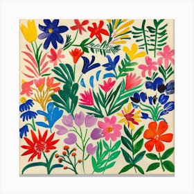 Summer Flowers Painting Matisse Style 8 Canvas Print