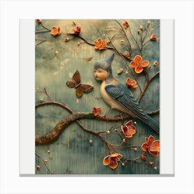 Bird On A Branch Canvas Print Canvas Print