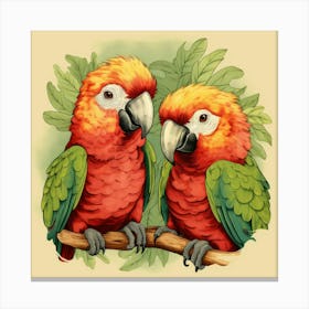 Parrots 6 Canvas Print