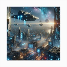 Futuristic Cityscape 7 Canvas Print